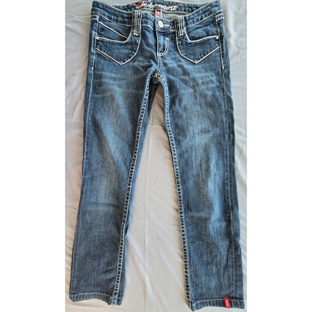 Espirit Blue Denim Straight Leg W Sz W28 L32 Western Chic Y2K Minimalist Luxury